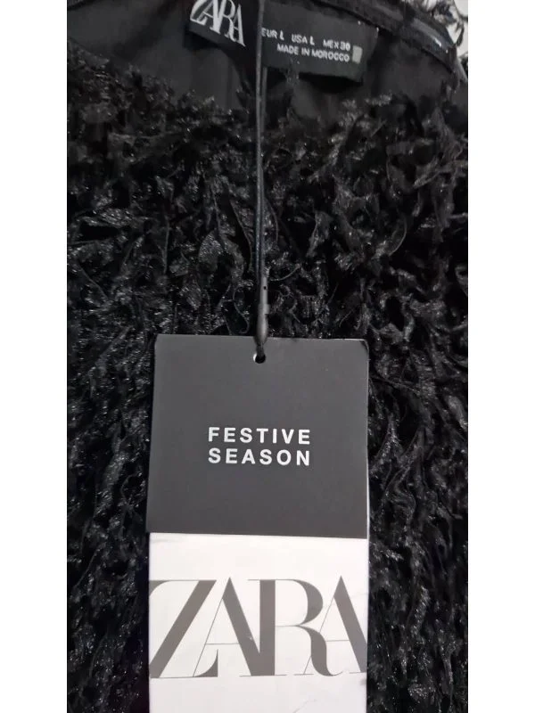 Salopetă Zara L | Negru, Lungă - Image 7