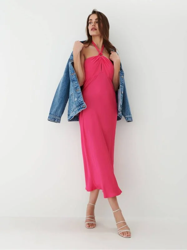 Rochie de seară Mohito EU 42 | Fuchsia, Midi - Image 2