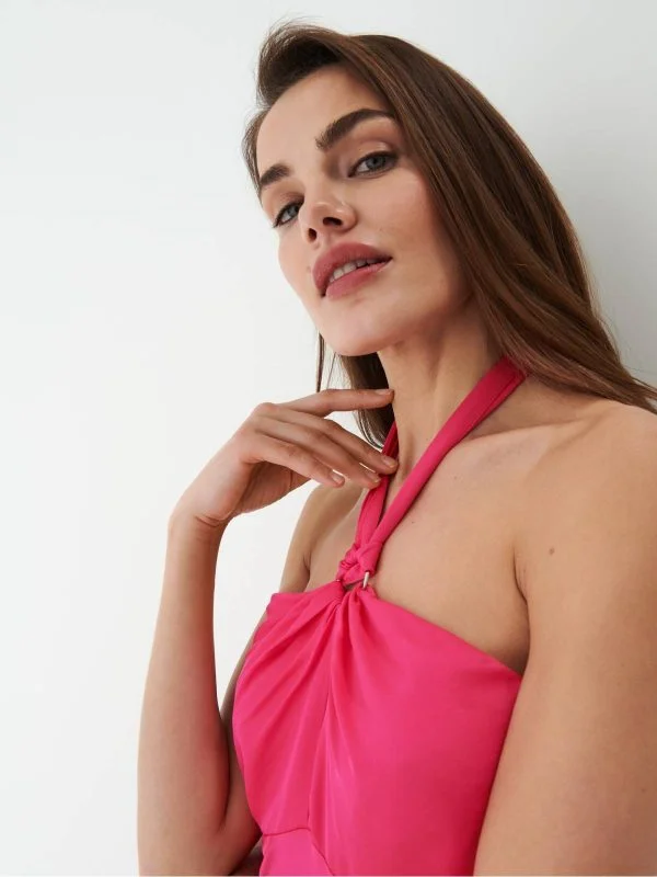 Rochie de seară Mohito EU 42 | Fuchsia, Midi - Image 4