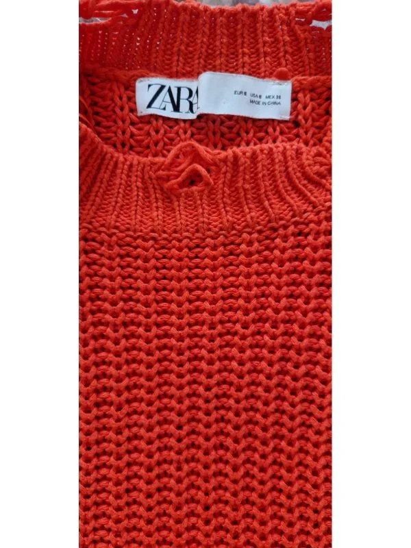 Pulover Zara S | Portocaliu, Normal, Regular fit - Image 6