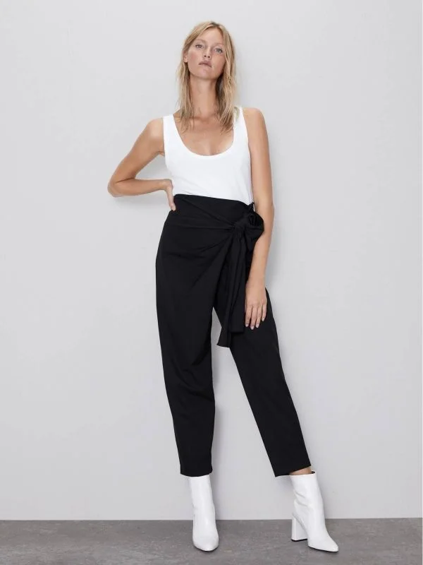 Pantaloni Zara XL | Negru, Lungi - Image 5