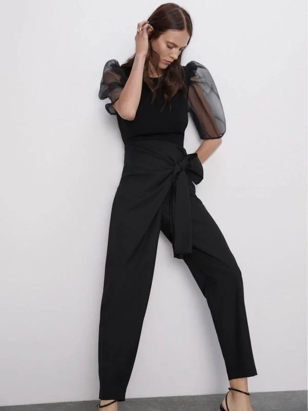 Pantaloni Zara XL | Negru, Lungi - Image 4