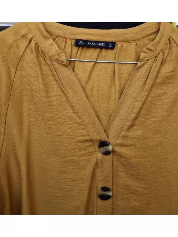 Cămașă Zara L | Galben, Normal - Image 2