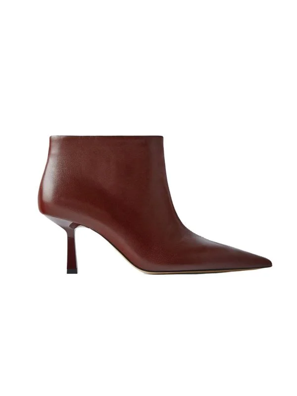 Ghete Zara EU 38 | Burgundy, Piele naturală