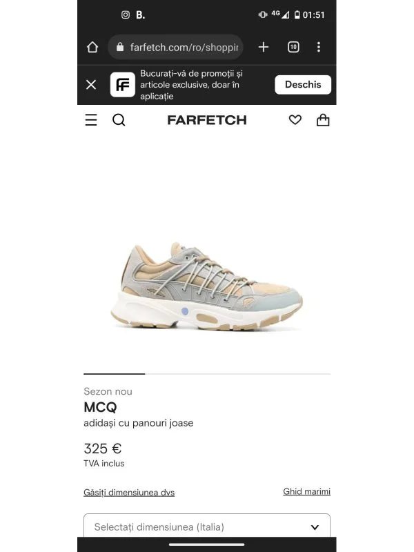 Sneakers Alexander Mcqueen EU 37 | Gri, Piele naturală - Image 8