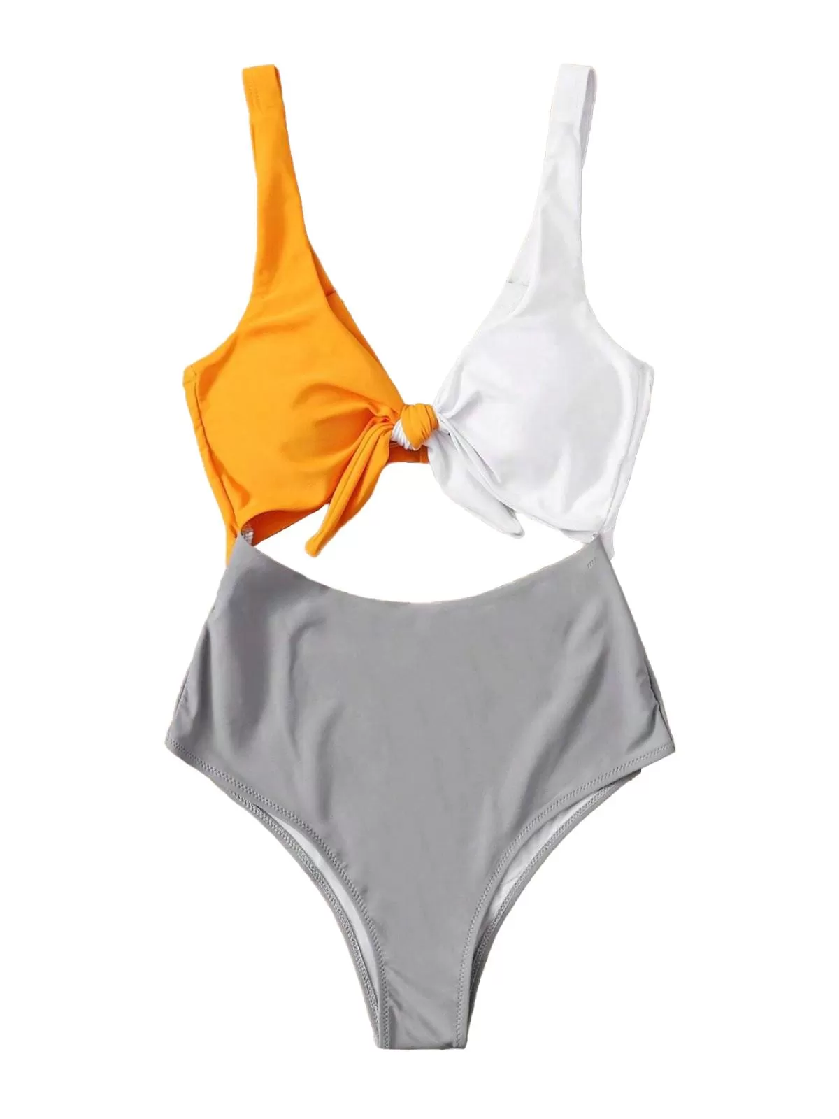 Costum de baie întreg Shein EU 38 | Gri, Elastan