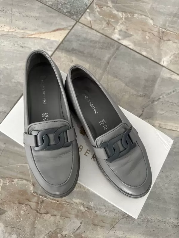 Mocasini ENZO BERTINI EU 37 | Gri, Piele naturală - Image 6