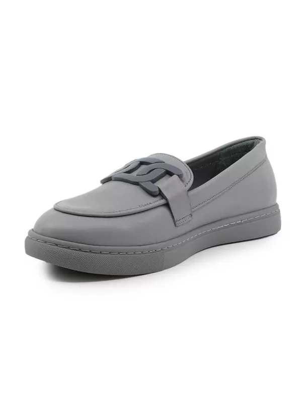 Mocasini ENZO BERTINI EU 37 | Gri, Piele naturală - Image 4