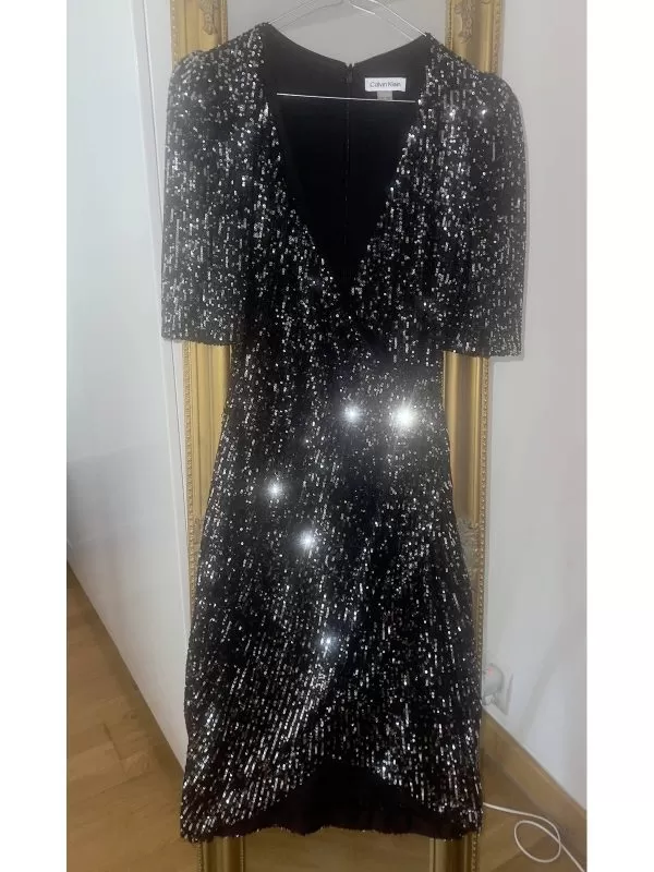 Rochie de seară Calvin Klein UK 6 | Negru, Mini, Poliester - Image 4