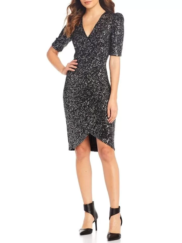 Rochie de seară Calvin Klein UK 6 | Negru, Mini, Poliester
