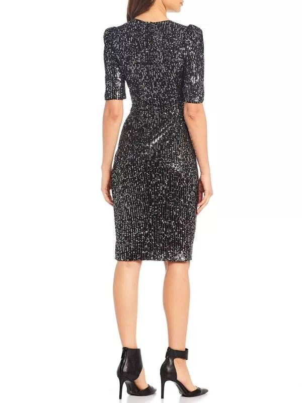 Rochie de seară Calvin Klein UK 6 | Negru, Mini, Poliester - Image 2