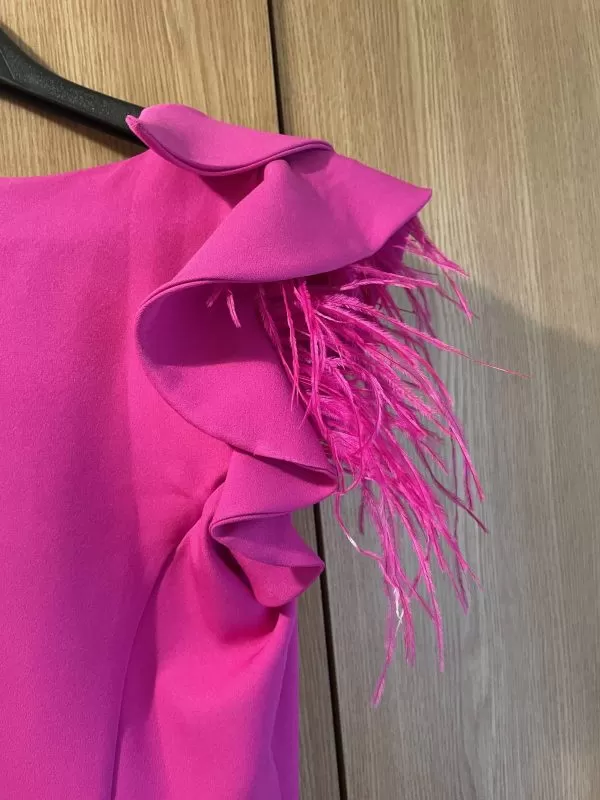 Rochie de seară FOFY EU 42 | Roz, Midi, Poliester - Image 5