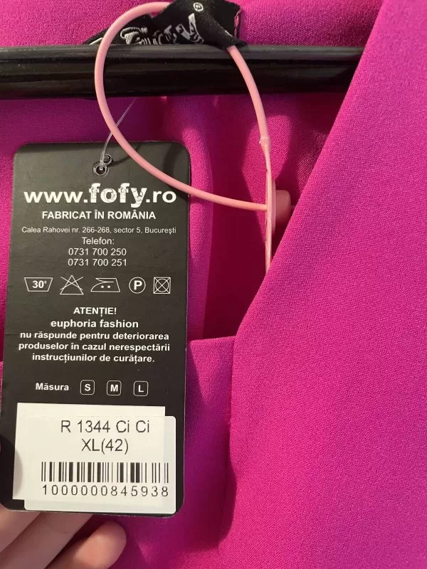 Rochie de seară FOFY EU 42 | Roz, Midi, Poliester - Image 9
