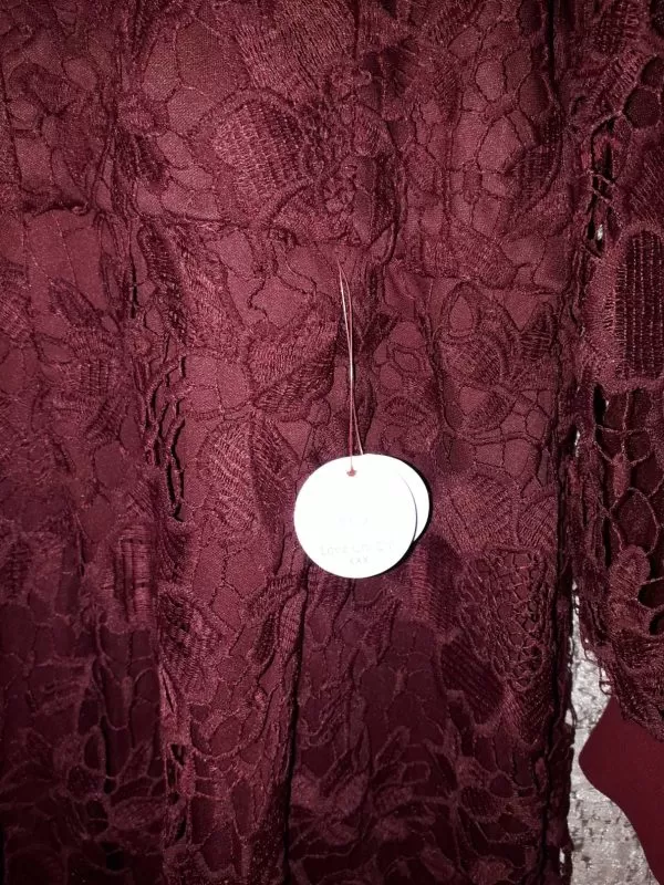 Rochie casual Chi London EU 36 | Burgundy, Mini, Bumbac - Image 8
