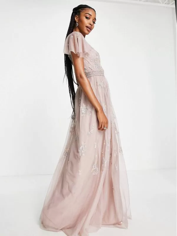Rochie de seară ASOS EU 34 | Roz, Maxi, Poliester - Image 2