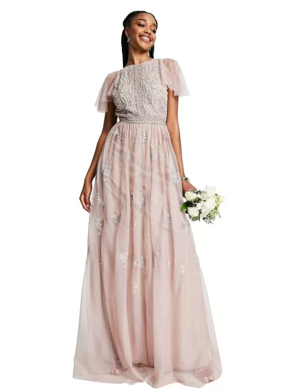 Rochie de seară ASOS EU 34 | Roz, Maxi, Poliester