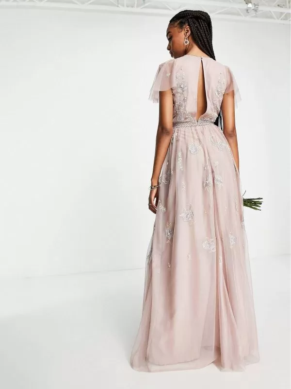 Rochie de seară ASOS EU 34 | Roz, Maxi, Poliester - Image 3