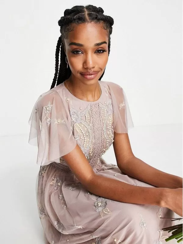 Rochie de seară ASOS EU 34 | Roz, Maxi, Poliester - Image 4