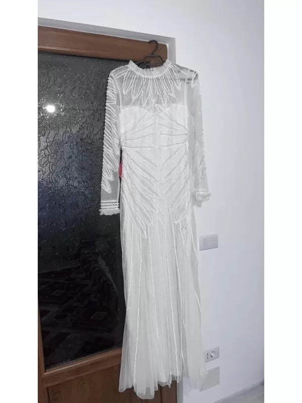 Rochie casual ASOS EU 34 | Alb, Maxi, Poliester - Image 5
