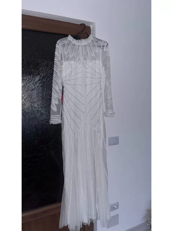 Rochie casual ASOS EU 34 | Alb, Maxi, Poliester - Image 9