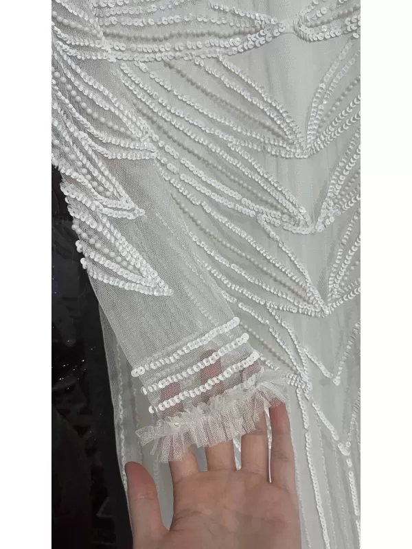 Rochie casual ASOS EU 34 | Alb, Maxi, Poliester - Image 7