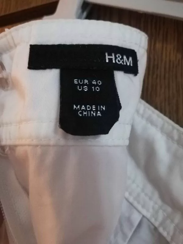 Fustă H&M EU 40 | Alb, Mini, Bumbac - Image 5