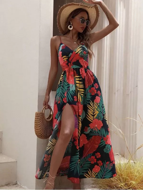 Rochie de plajă Shein EU 38 | Roșu, Maxi, Poliester - Image 2