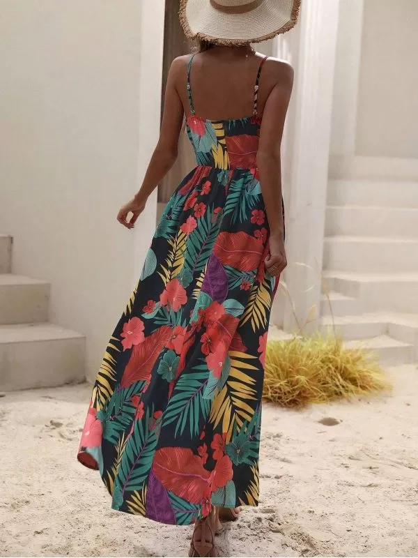 Rochie de plajă Shein EU 38 | Roșu, Maxi, Poliester - Image 3
