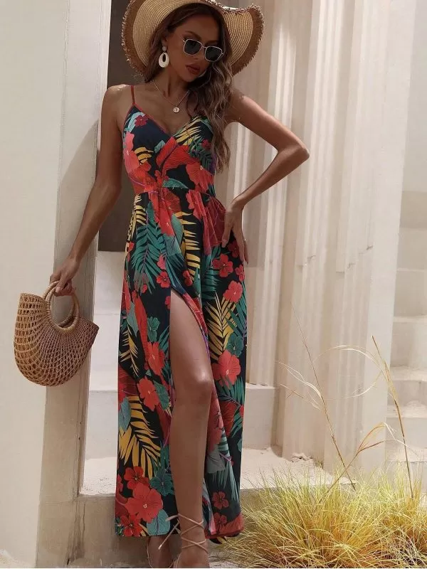 Rochie de plajă Shein EU 38 | Roșu, Maxi, Poliester - Image 4