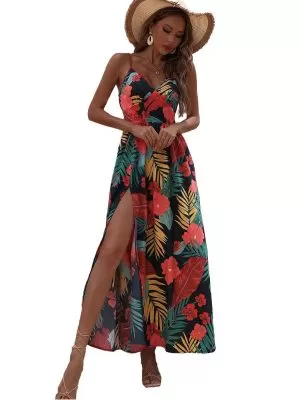 Rochie de plajă Shein EU 38 | Roșu, Maxi, Poliester