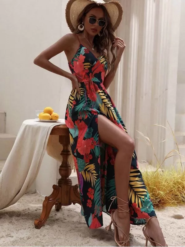 Rochie de plajă Shein EU 38 | Roșu, Maxi, Poliester - Image 6