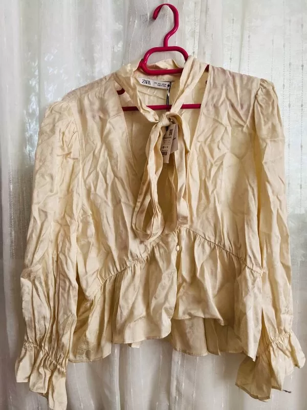 Bluză Zara L | Bej, Normal - Image 9