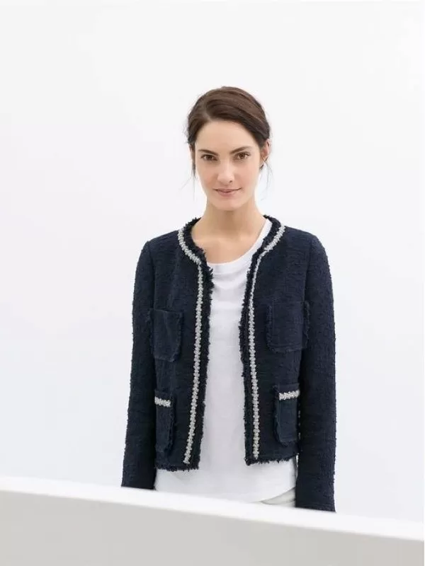 Sacou Zara EU 38 | Albastru, Normal, Mânecă lungă - Image 2