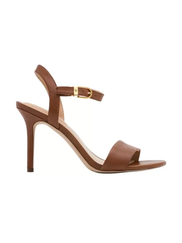 Sandale cu toc Ralph Lauren EU 36 | Maro, Piele naturală