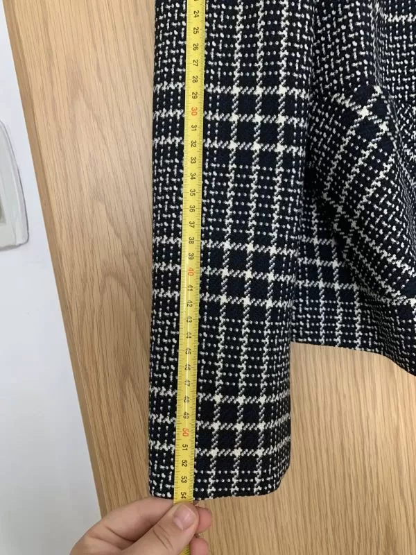 Sacou Zara EU 38 | Negru, Normal, Mânecă lungă, Carouri - Image 3