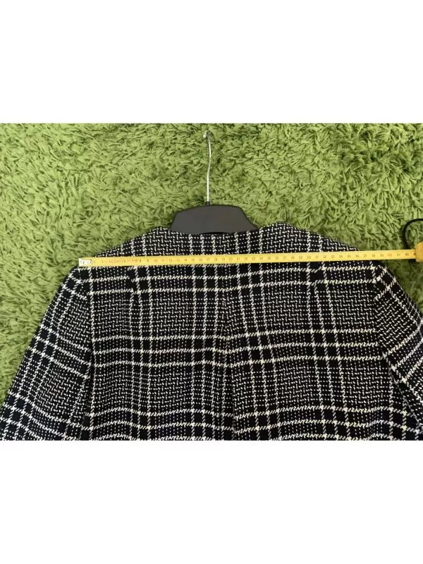 Sacou Zara EU 38 | Negru, Normal, Mânecă lungă, Carouri - Image 4