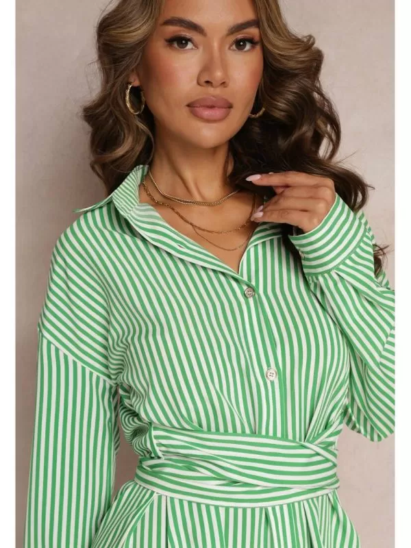 Rochie casual BORN2BE M | Verde, Mini, Vâscoză - Image 4