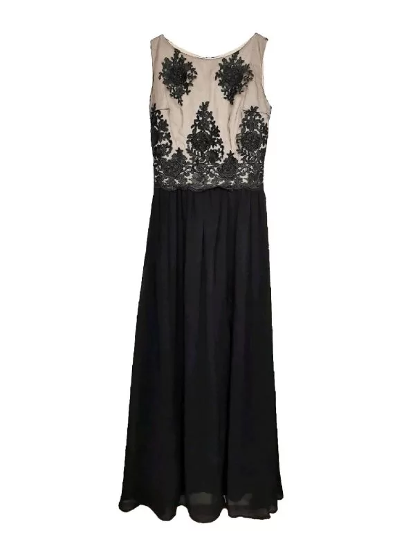 Rochie de seară MADELIA EU 36 | Negru, Maxi, Fără mâneci