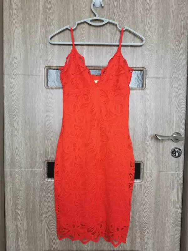 Rochie de seară H&M EU 34 | Roșu, Mini, Bretele subțiri - Image 3