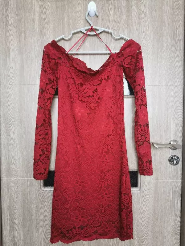 Rochie de seară AMISU EU 34 | Roșu, Mini, Poliamidă - Image 2