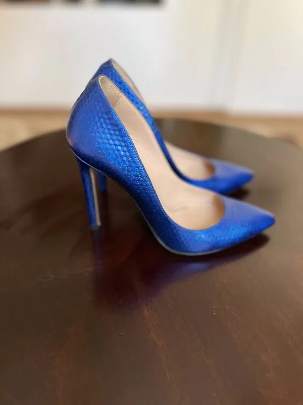 Pantofi cu toc înalt Musette EU 35 | Albastru, Piele naturală - Image 7