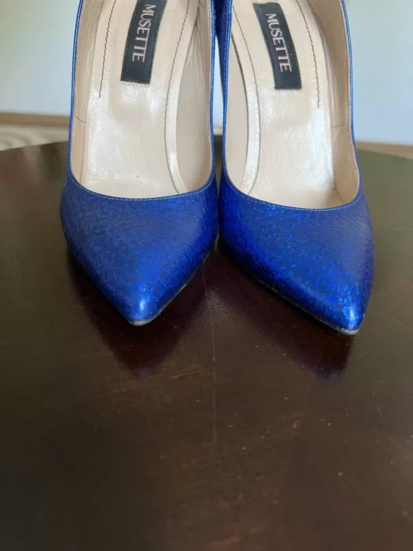 Pantofi cu toc înalt Musette EU 35 | Albastru, Piele naturală - Image 4