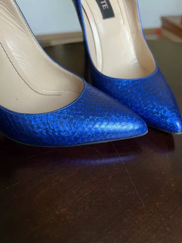 Pantofi cu toc înalt Musette EU 35 | Albastru, Piele naturală - Image 5