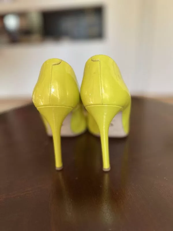 Pantofi cu toc înalt Musette EU 35 | Galben, Piele naturală - Image 3