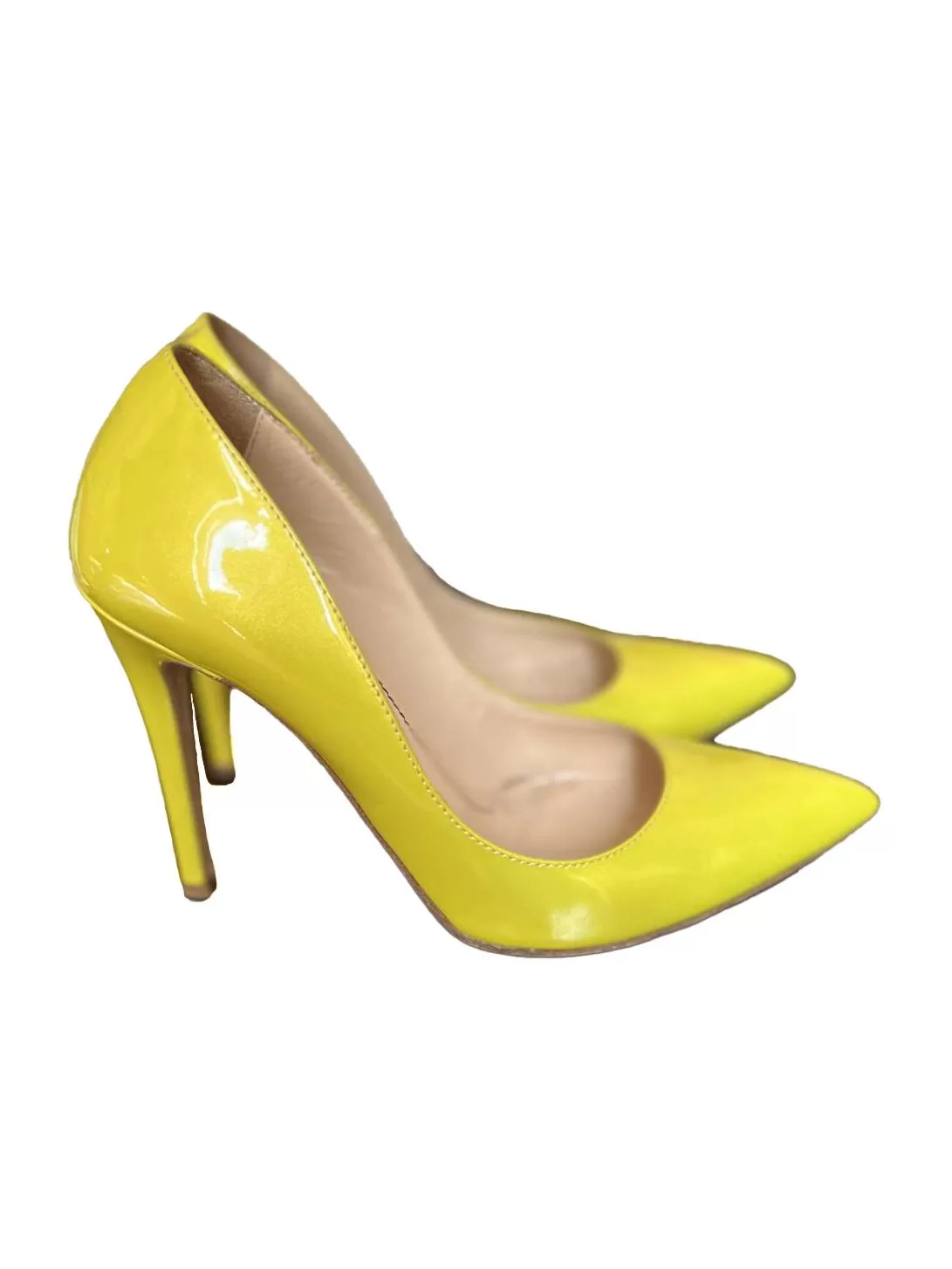 Pantofi cu toc înalt Musette EU 35 | Galben, Piele naturală