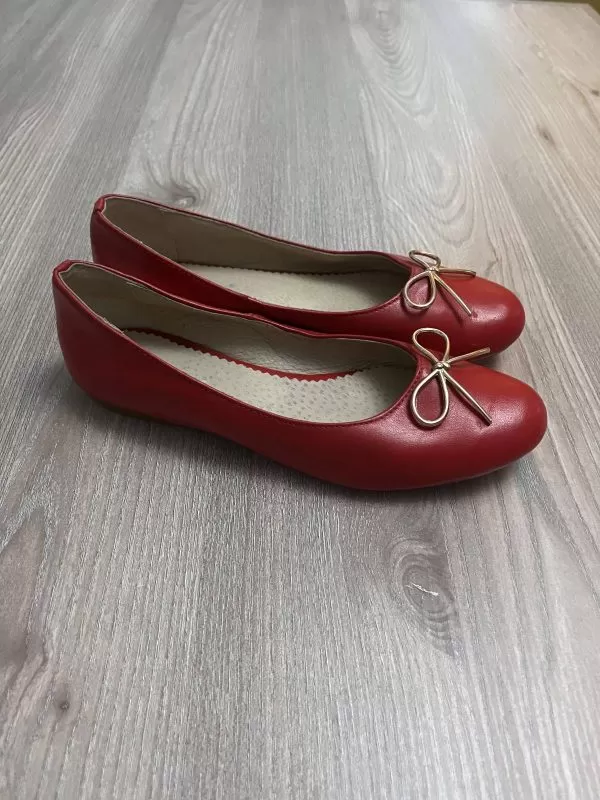 Balerini TUNGUS EU 35 | Roșu, Piele naturală - Image 7