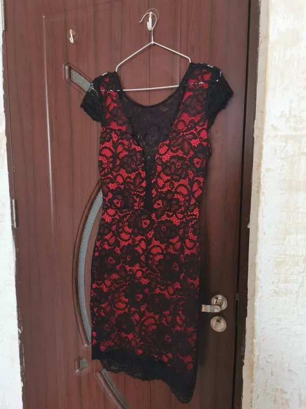Rochie de seară EU 38 | Roșu, Mini, Mânecă scurtă, Poliester - Image 3