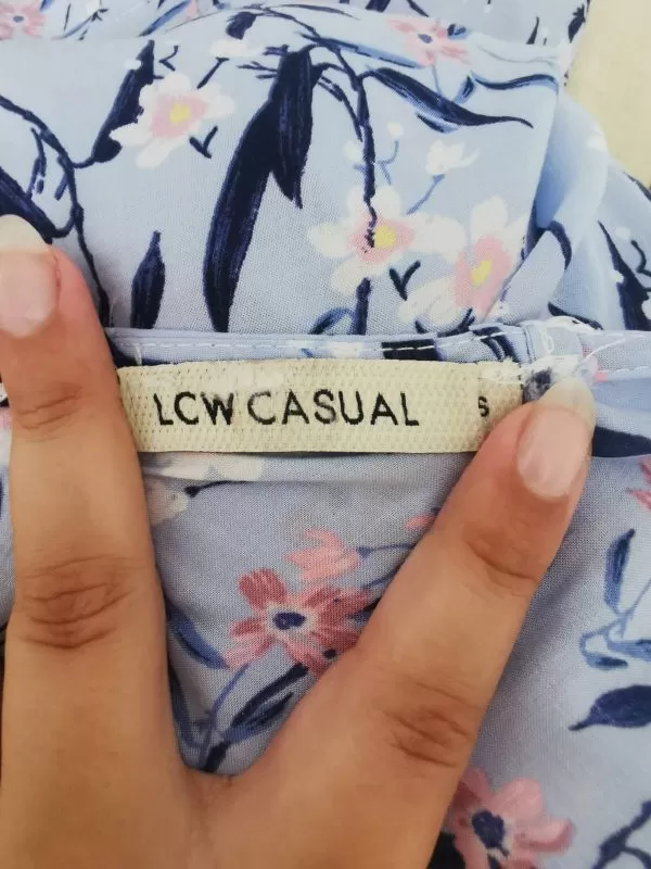 Bluză LCW CASUAL S | Bleu, Normal, Mânecă trei sferturi, Floral & Tropical - Image 6