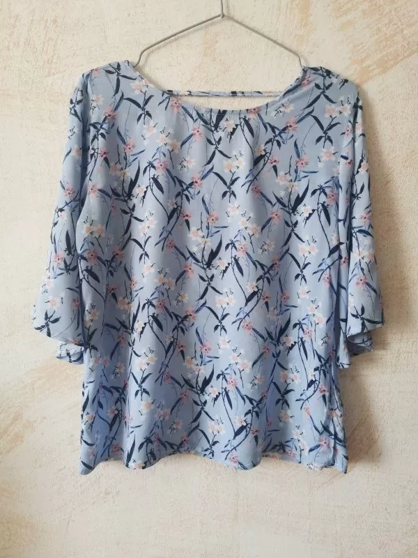 Bluză LCW CASUAL S | Bleu, Normal, Mânecă trei sferturi, Floral & Tropical - Image 7