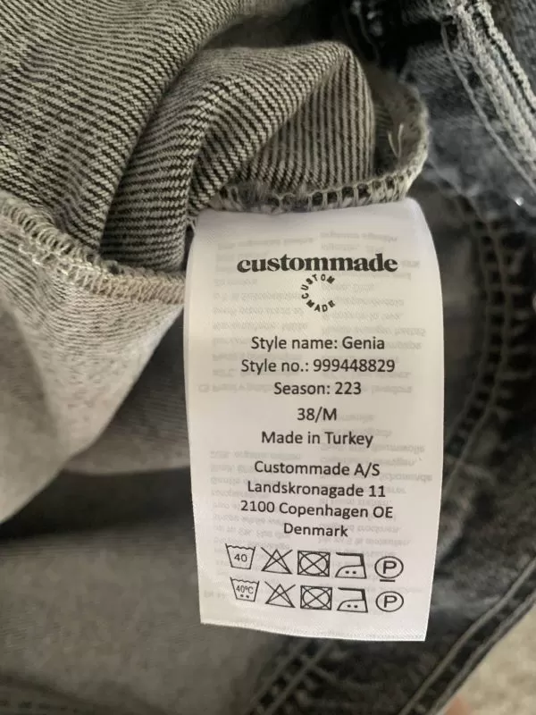 Geacă din denim CUSTOMMADE EU 38 | Gri, Fără glugă, Bumbac - Image 8